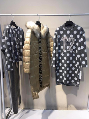 杭州新中洲女装城品牌折扣店 黑品牌羽绒服与韦珂冬短袖高清细节全解析